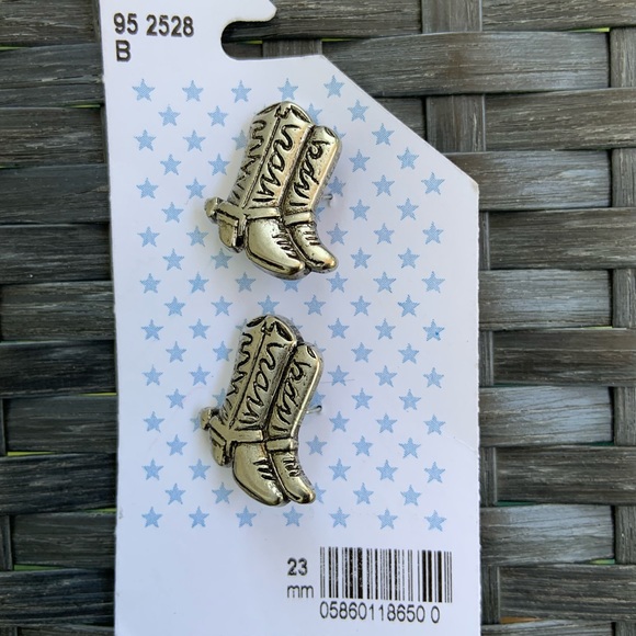 Designer Buttons. by Gütermann - Lot of 2 Cowboy Boots buttons (Listing #2) - Picture 3 of 4